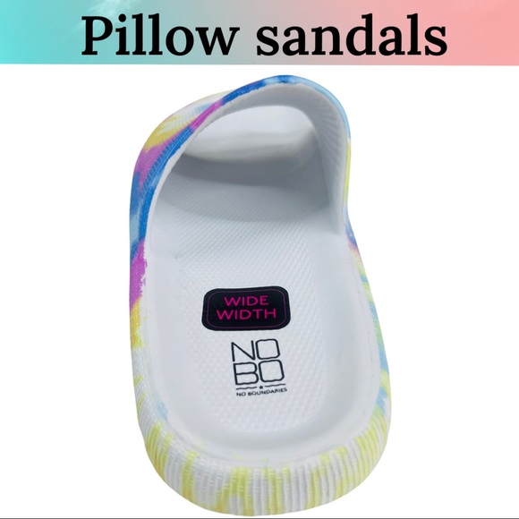 New women pillow slide sandals tie dye size7w 9 W & 10 W - Picture 5 of 9